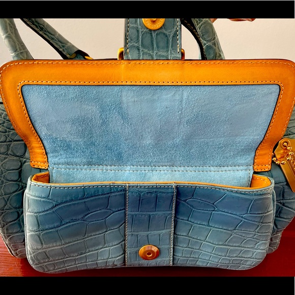 Coach Limited Edition Alligator Brass/Blue - Picture 7 of 7